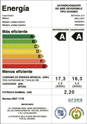 Aire Acondicionado Brilliant 9000 BTU Inverter - Imagen 2