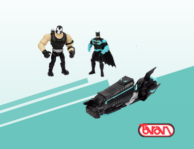 Batcycle Dos Figuras 10 Cm Bane vs. Batman DC 67811