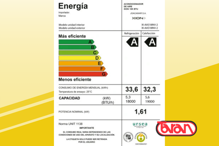AIRE ACONDICIONADO INVERTER 18000 BTU XION XI-AAS18INV-2