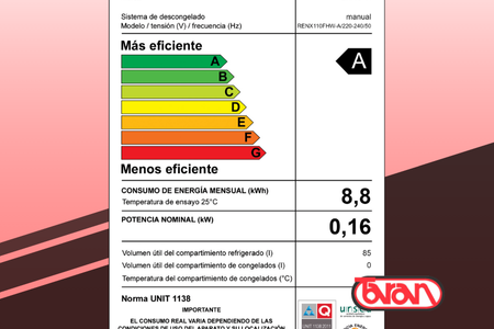 FRIGOBAR ENXUTA RENX110FHW/S-A